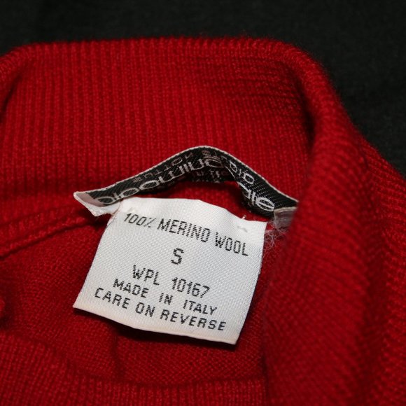 Bloomingdale's Red Mock Turtleneck Sweater Size Small - Picture 2 of 3